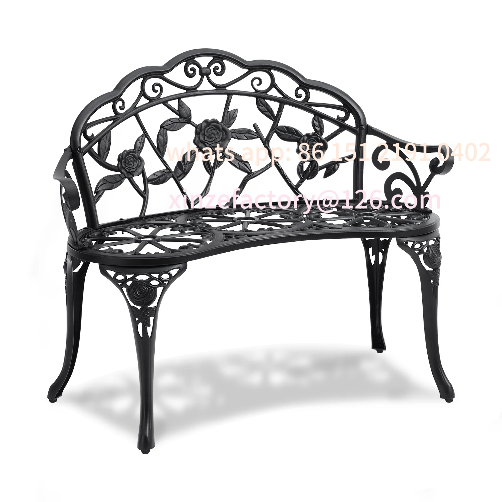 

Customizable SucceBuy Outdoor Bench Wooden Metal Garden Bench for Outdoors 480 lbs Load Capacity