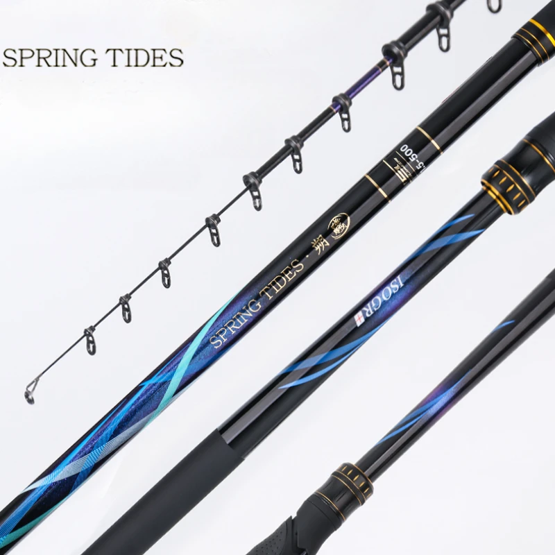 Rock Fishing Rod Carbon Ultra Light and Ultra Hard Professional Sea Fishing Rod 5-meter Solid Rod Tip Rubber Reel Seat