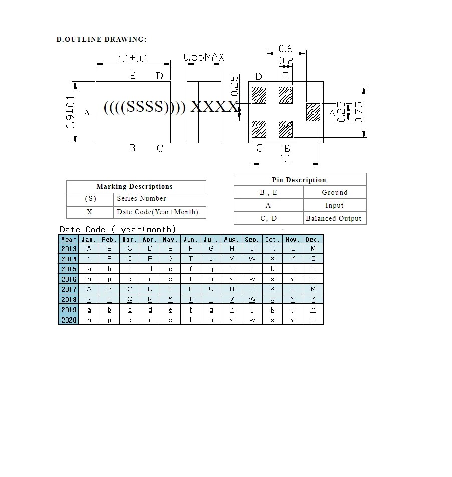 (10 шт.) TA1699D код SX новый подлинный фильтр SMD SAW 2140 МГц в упаковке