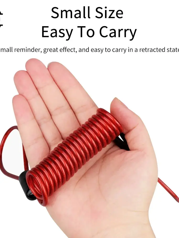 AliExpress WYMECT 1.2m Safety Disc Brake Anti-theft Security Reminder Motorcycle Alarm Bold Spring Cable Helmet Wire Bicycle Lock Rope Bike Tool