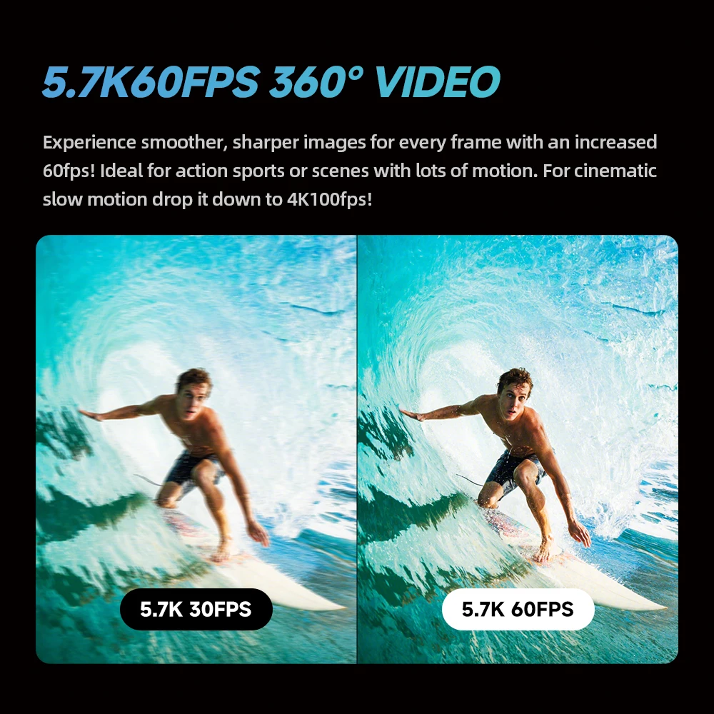 Insta360 - X4 كاميرا رياضية كاميرا الحركة 8K فيديو 10M مقاومة للماء تثبيت FlowState Insta 360 X4 كاميرا رياضية #3