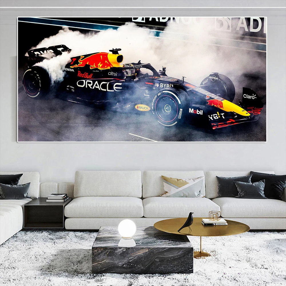 Formula Grand Prix Verstappen Racing Poster Print Charles Leclerc Race Car Canvas Painting Hamilton Supercar Wall Art Room Decor