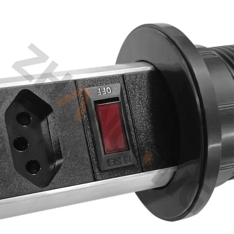 Pop Up Table Sockets Brazil Pull-out 3 Outlets 1 USB A C Plug Socket 2500W Pull-up Bult In Desktop Embedded Lifting Row Socket