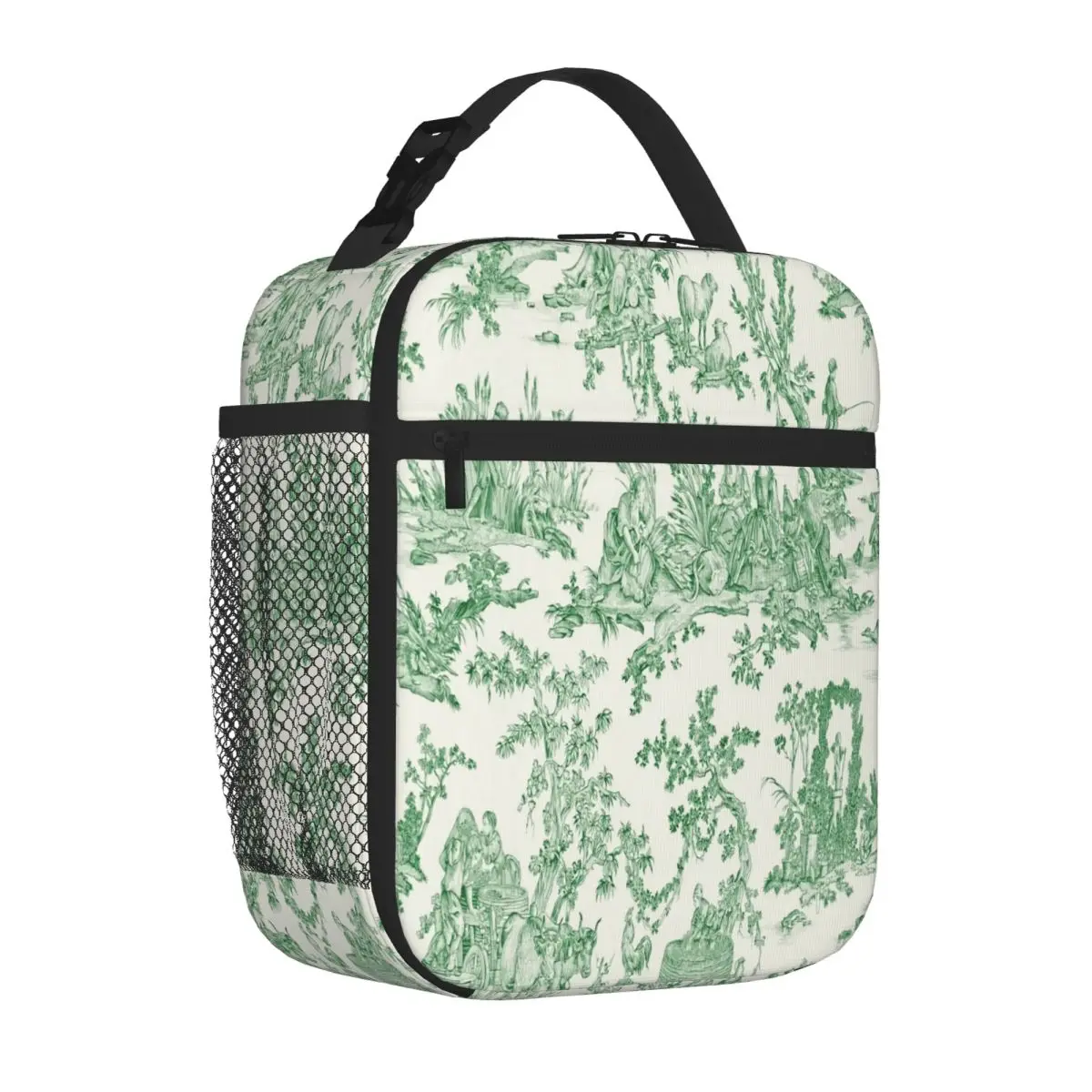 Hot Sale Toile De Jouy Number 3 Nylon Texture Thermal Lunch Bag Field Work Meal Portable Lunch Bag