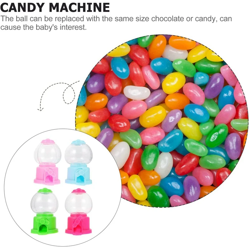 Gumball Machine Part Kit 3.7 Inch Gumball Machines For Kids Party Gifts (4 Pack)