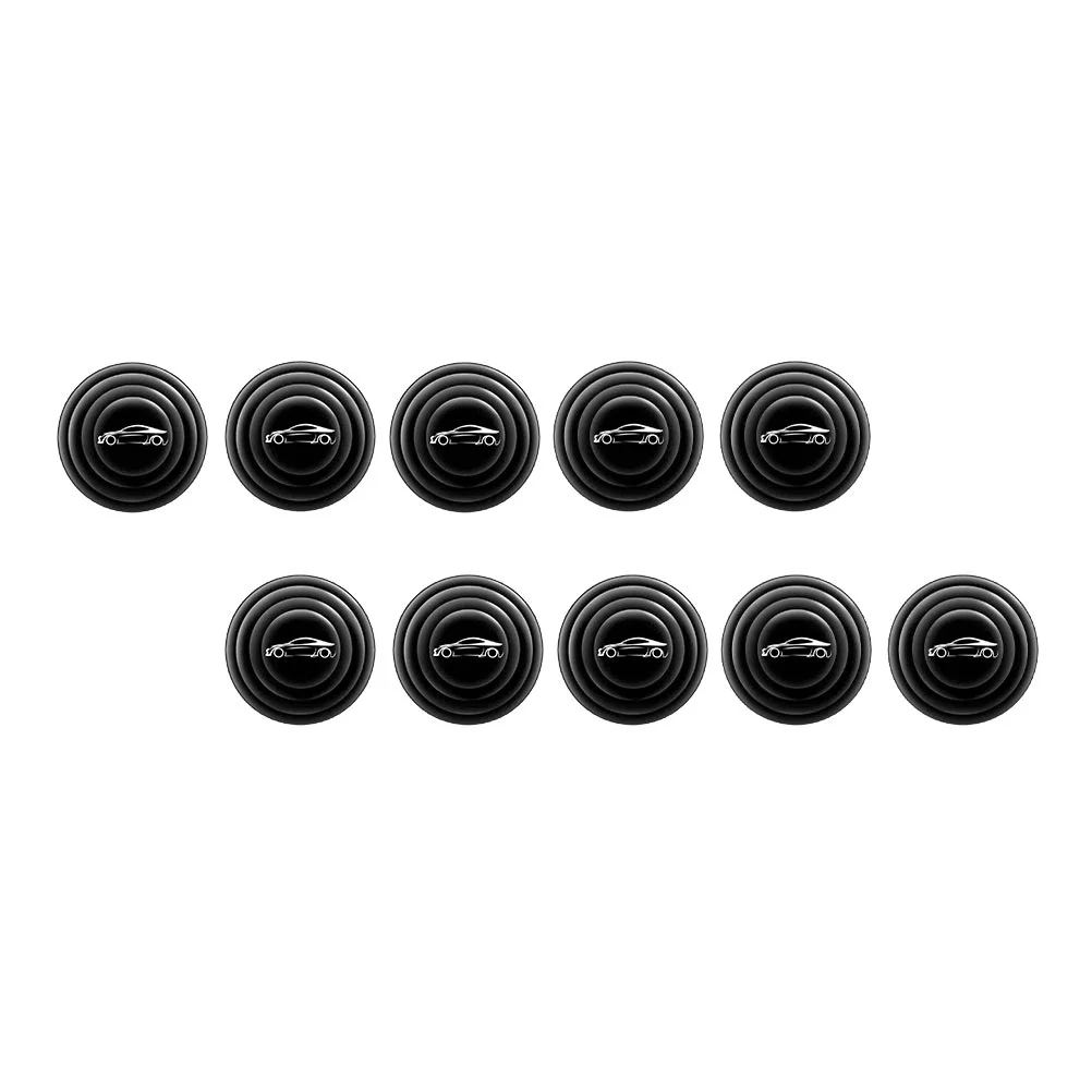 

12 Pcs Door Knob Shock Absorbing Gasket Shock-proof Pads Anti-collision Stickers PVC Black Soundproof Car Accessories