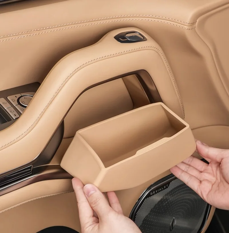 For BYD Leopard 8 Special Silicone Car Door Groove Storage Liner Waterproof Anti-Dirt Armrest Slot Interior Upgrade Trim