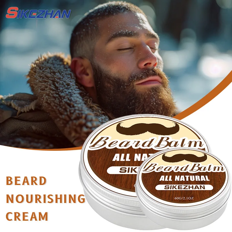 Natural Beard Balm Wax Beard Growth Oil for Men Moisturizing Smoothing Beard Styling Professional Care Cream Skin Care