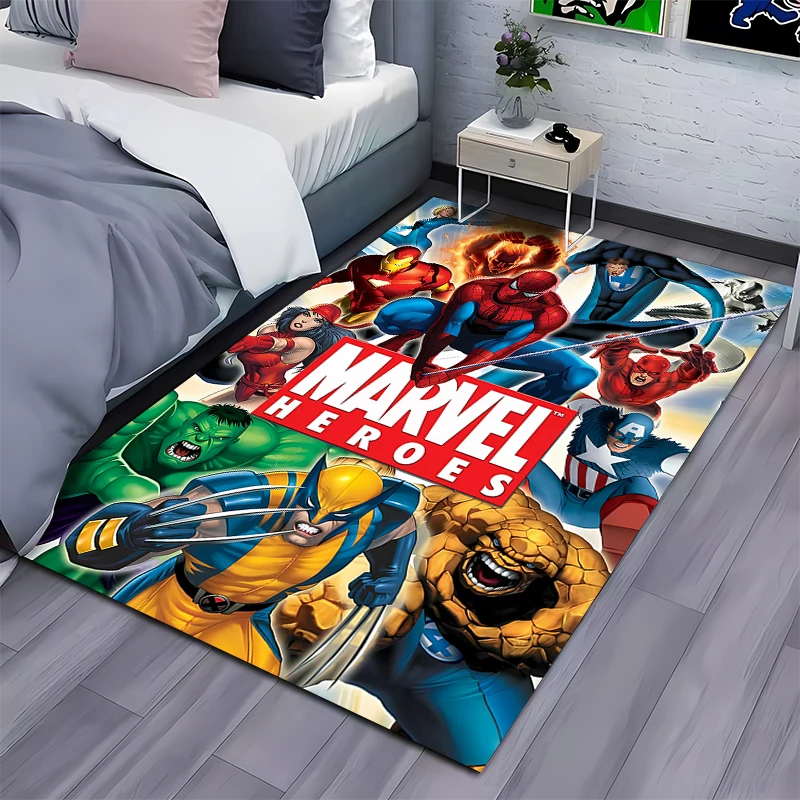 Disney Marvel-Avengers Superhero tappeti per camera da letto soffici tappeti per pavimenti quadrati soggiorno tappeti per la decorazione della casa