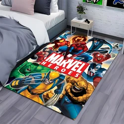 Disney Marvel-Avengers Superhero tappeti per camera da letto soffici tappeti per pavimenti quadrati soggiorno tappeti per la decorazione della casa tappetino in velluto morbido