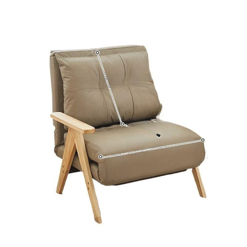 Folding sofa bed dual-purpose small apartment living room household simple nap lazy sofa single lunch break recliner artifact
