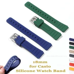 18mm for Casio F91W Watchbands Silicone Watch Band Replace Electronic Wrist BlueSports Straps For F84 Men Women Bracelet