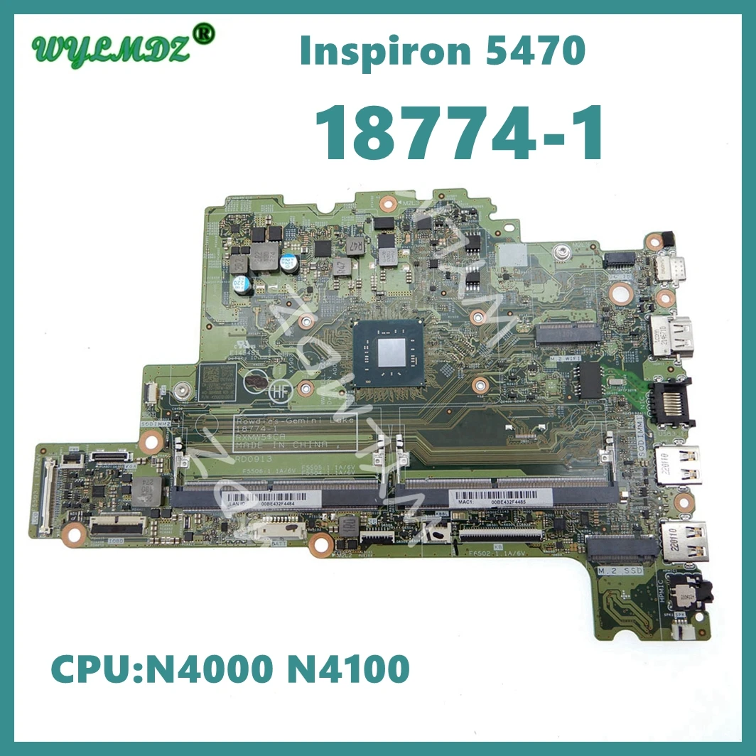 

18774-1 With N4000 N4100 CPU Laptop Motherboard For Dell Inspiron 5470 Notebook Mainboard 00J7P7J 00TVM1 0JXF68 Fully Tested OK