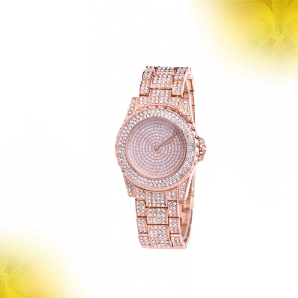 

Rhinestone Watch Quartz Wristwatch Women Steel Strip Women's Elegant