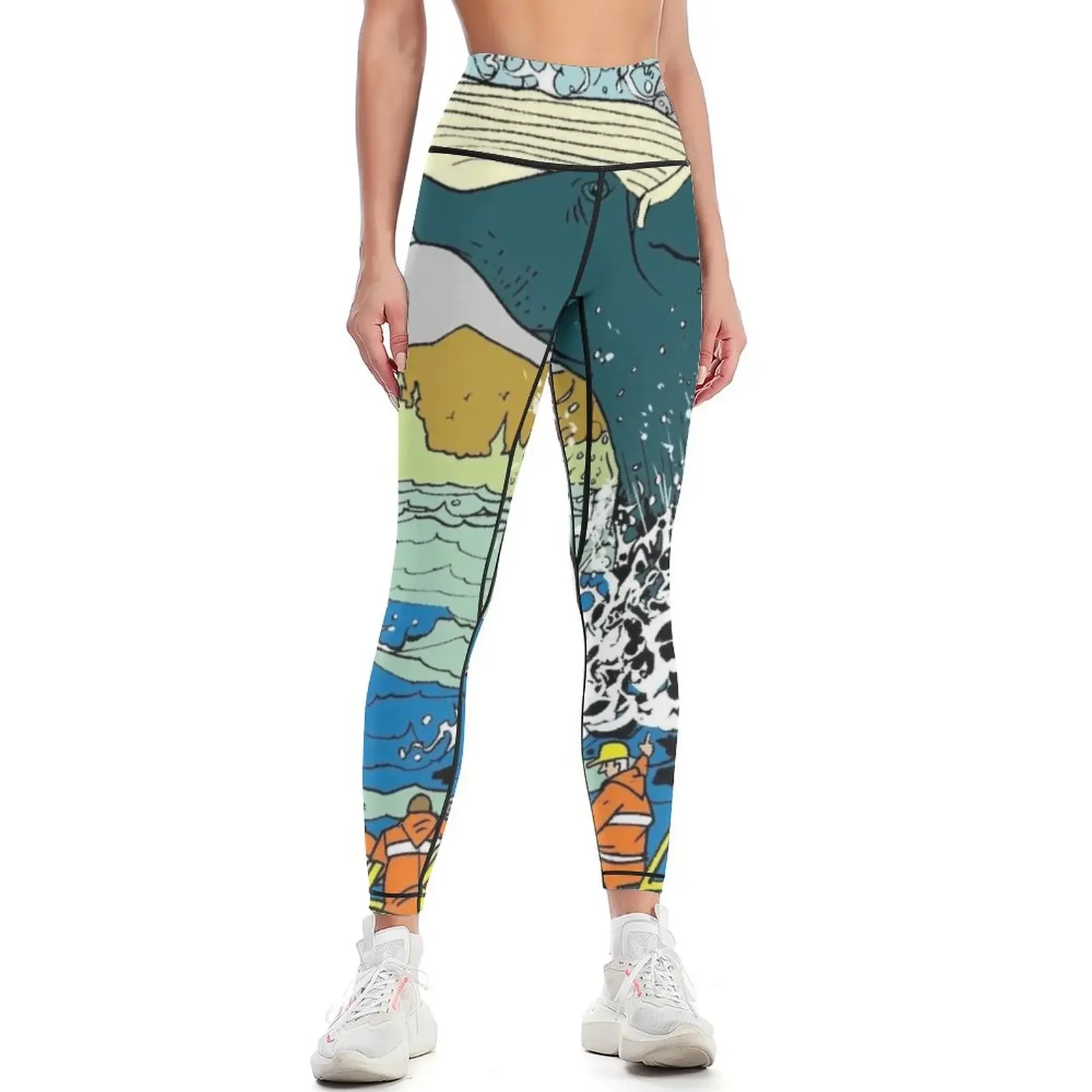 Jumping Whale Leggings sportswear for gym sportswear gym flared Womens Leggings