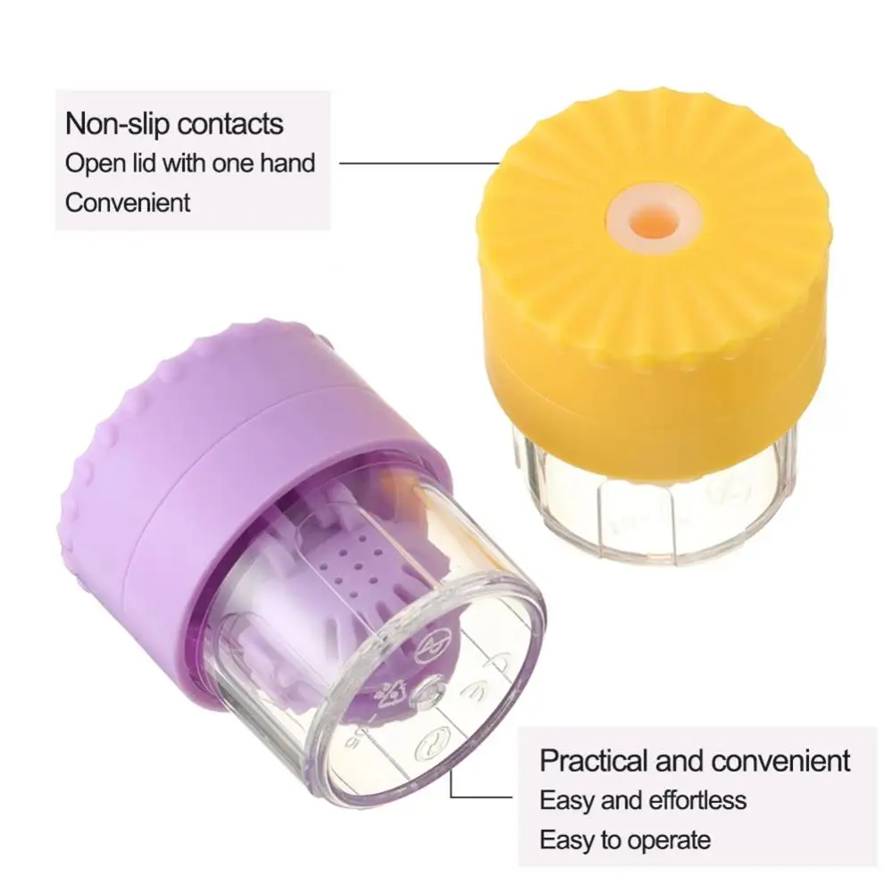 Caja de limpieza duradera, contenedor de lentes higiénico, ergonómico, confiable, giratorio manualmente, 1/2/4 Uds.