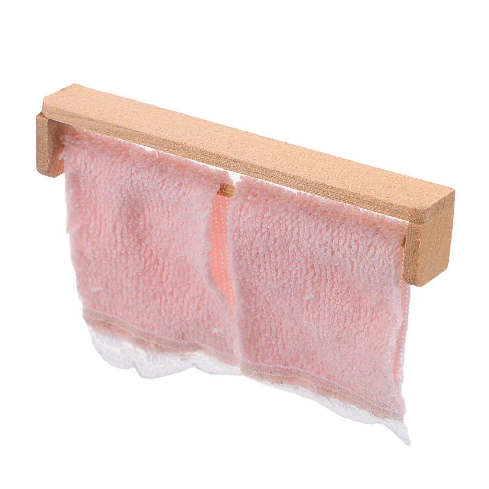 1Set Miniature Bathroom Towel Rack Easy Install Mini Towel Shelf for Dollhouse Bathroom Layout Collector Item Miniature
