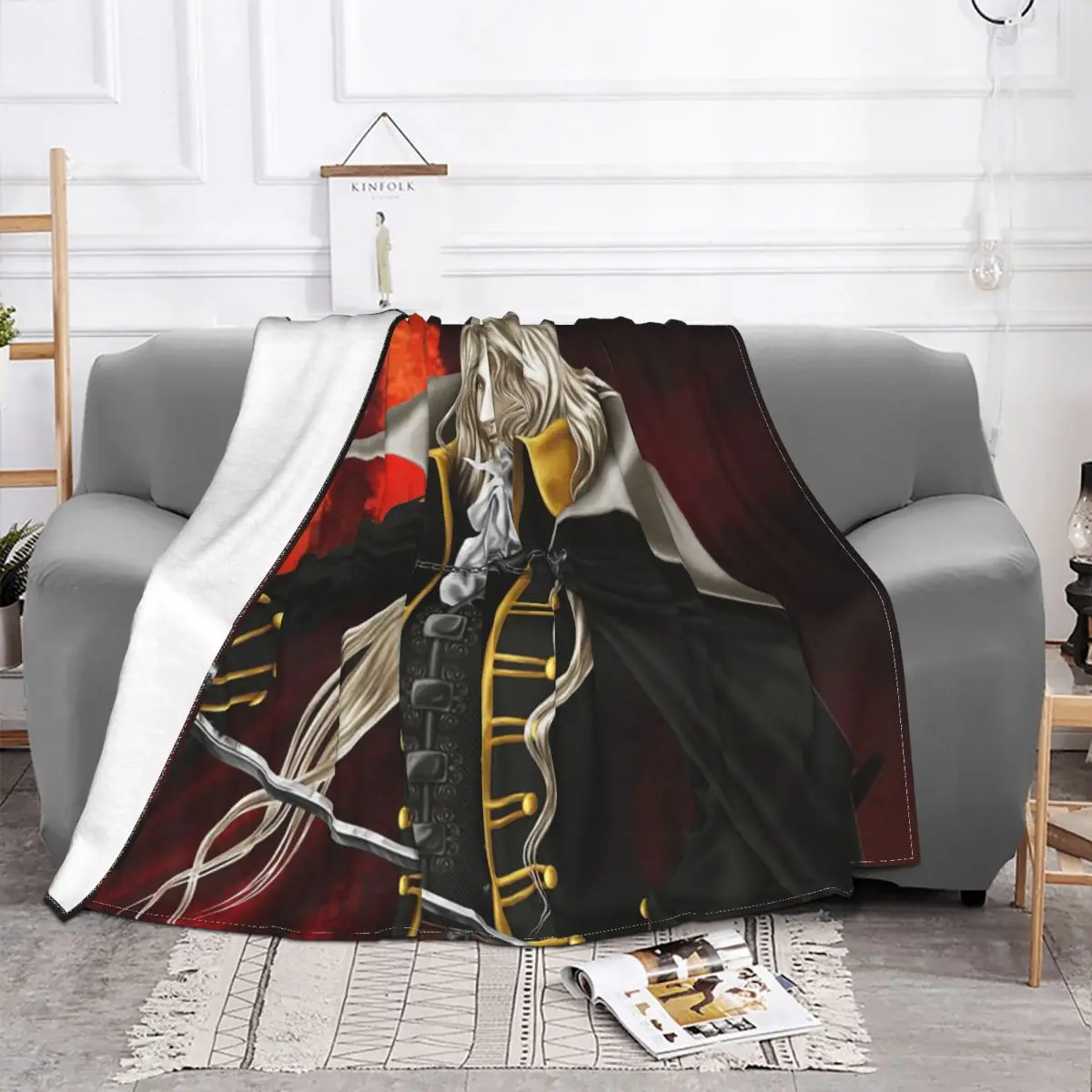 Handsome Gabriel Belmont Game Castlevania Blanket Fleece Autumn/Winter Breathable Thin Throw Blankets For Sofa Plush Thin Quilt