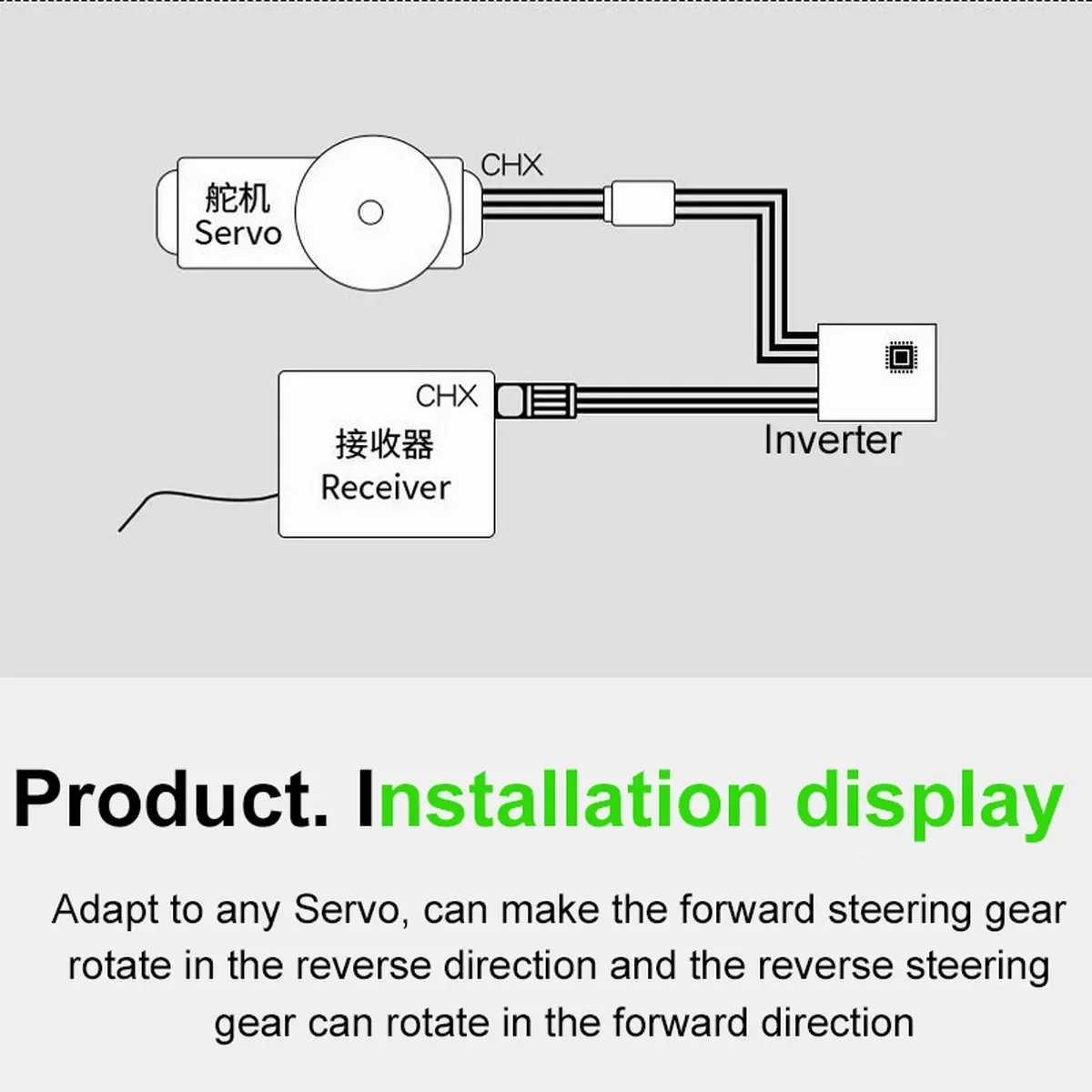 3.6V-24V Servo Signal Reverser Inverter Support High Voltage Compatible for All Servo for JR Futaba Aeroplane Robot V-Tail