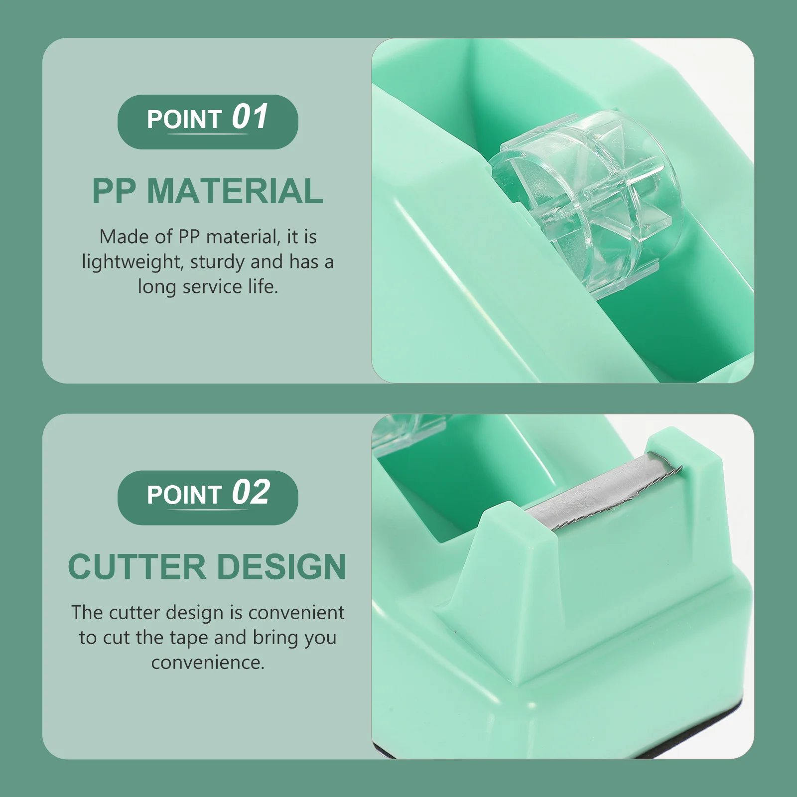 

Cute Macaron Tape Dispenser Desk Tape Cutter Easy to Use Material Practical for School Office Home Long Time Use