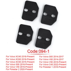 4pcs ABS Car styling Door Check Arm Protection Cover For Volvo XC40 S60 XC60 V60 XC90 V40 S90 C40 V90 Polestar 1 2 2004-2024