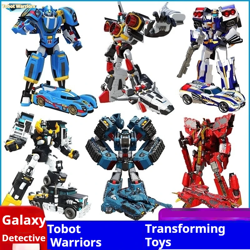 Brinquedo Robô Transformável Exquisito e Incrível, Detective da Galáxia, que se transforma em Carro, Tanque e Aeronave, Figura de Ação para Meninos e Crianças