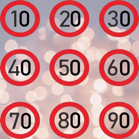 Car Stickers Suitable for All Kinds Color Pvc Speed Limit Sticker 10 20 30 40 50 60 70 80 90 Km/h Decorative Decals