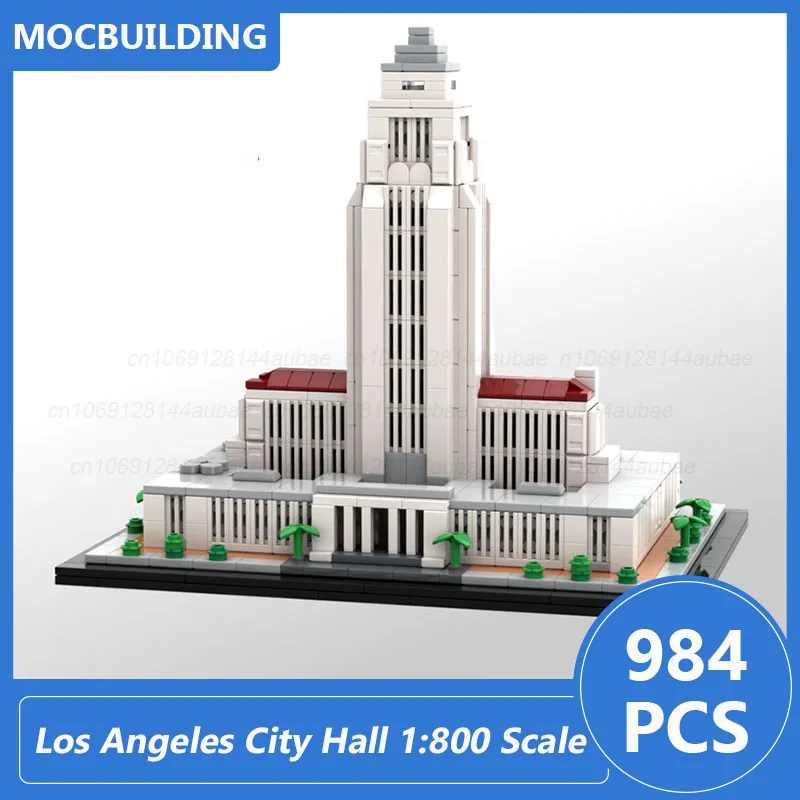 

Los Angeles City Hall 1:800 Scale Architecture Model Moc Building Blocks Diy Assemble Bricks Collection Display Toy Gift 984PCS