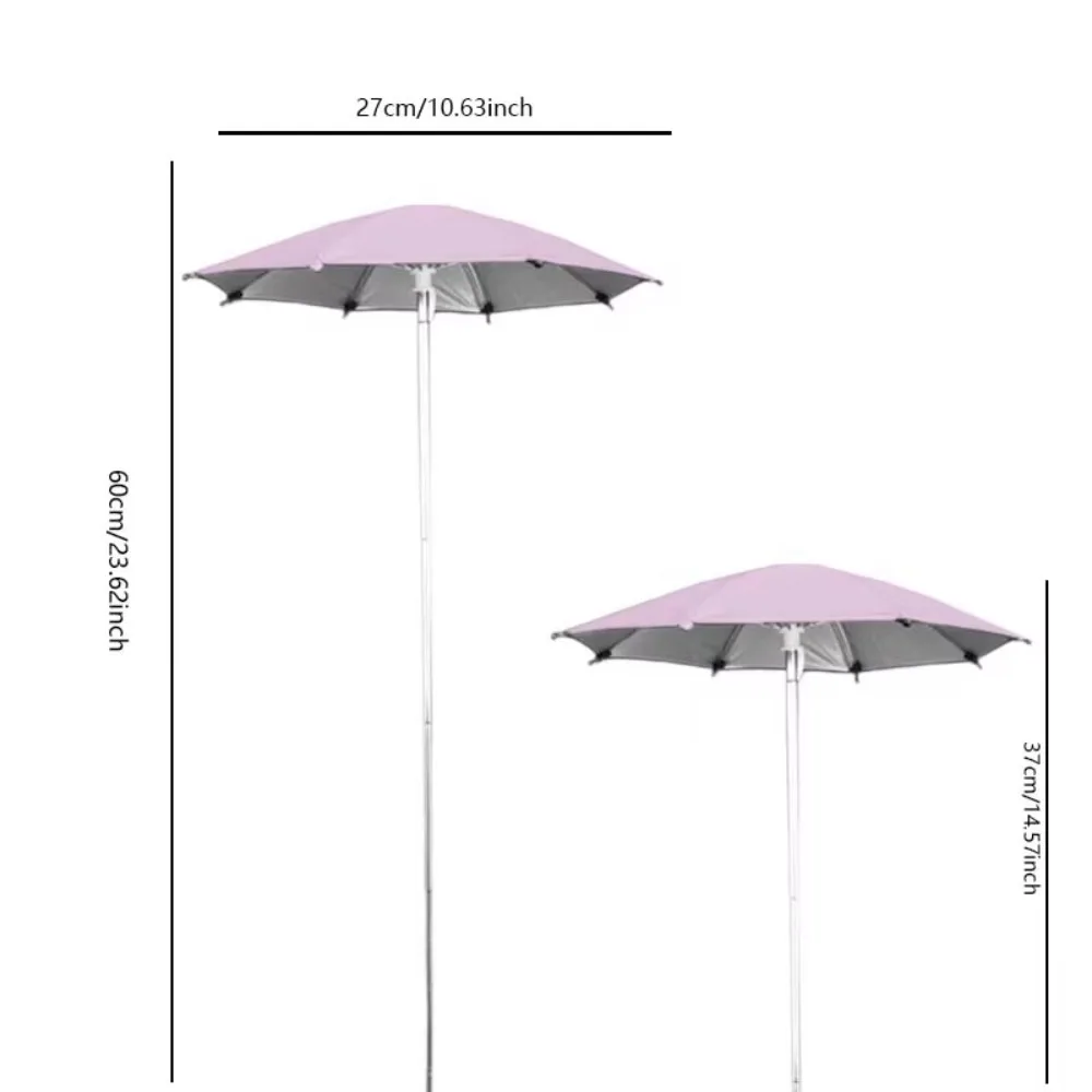 Waterproof Plant Umbrella Adjustable Height Sun Protection Plants Shade Cover Stainless Steel Umbrella Ground Stake