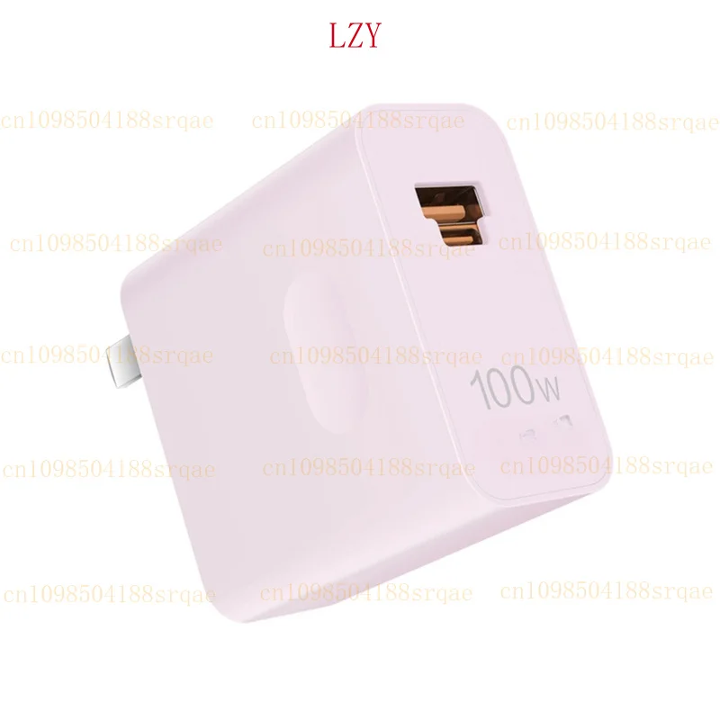 para HUAWEI SuperCharge Max 100W Cargador de pared con cable para Mate60 Matepad pro Rosa