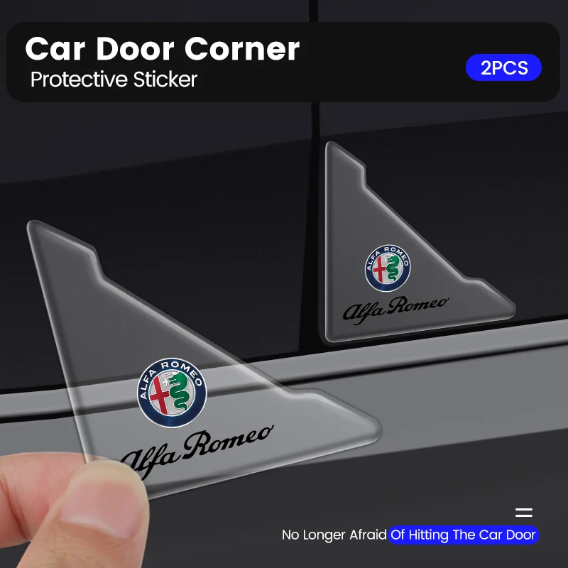 Transparent Car Door Corner Anti-collision Stickers Auto Protector Accessories For Alfa Romeo Giulietta Giulia GT Mito Brera 156