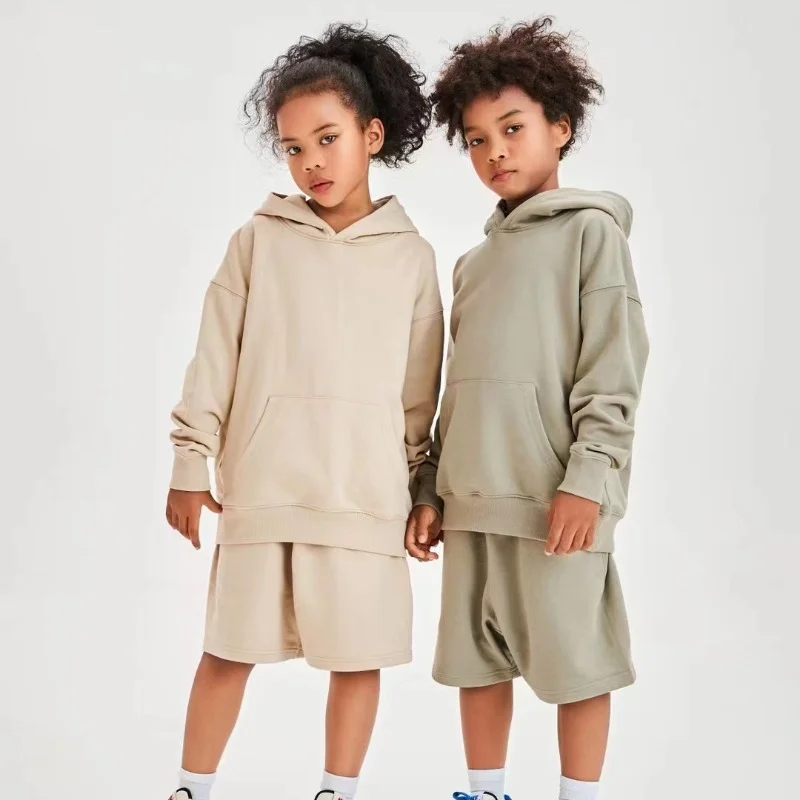 في سن المراهقة الأطفال رياضية الاطفال وتتسابق مجموعة هوديس السراويل 2 قطعة الخريف ملابس رياضية كاجوال القطن الفتيان الفتيات الملابس 10 12 سنة #4