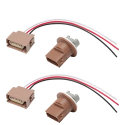 2PCS TailLight Brake Lamp Signal Light Socket with Harness for Duty Lincoln Ford F-150 F-250 F-350 Super 2U5Z13411SA YF1Z13411CA