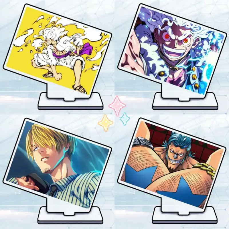 

Anime Acrylic Standee for One Piece Sanji Franky Monkey D. Luffy Dracule Mihawk Nico Robin Acrylic Stand Desktop Decoration Gift