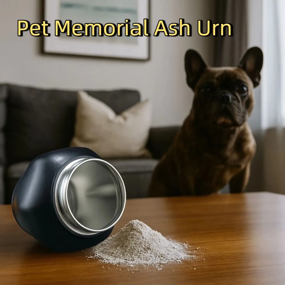 الفولاذ المقاوم للصدأ الحيوانات الأليفة التذكارية الرماد جرة مختومة جرة القط الأسود جنازة تذكار مقاوم للرطوبة الكلب جرة حرق المنزل التذكاري #2