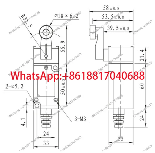 KA-3205 position switch, temperature resistance, waterproof, travel limit sensing
