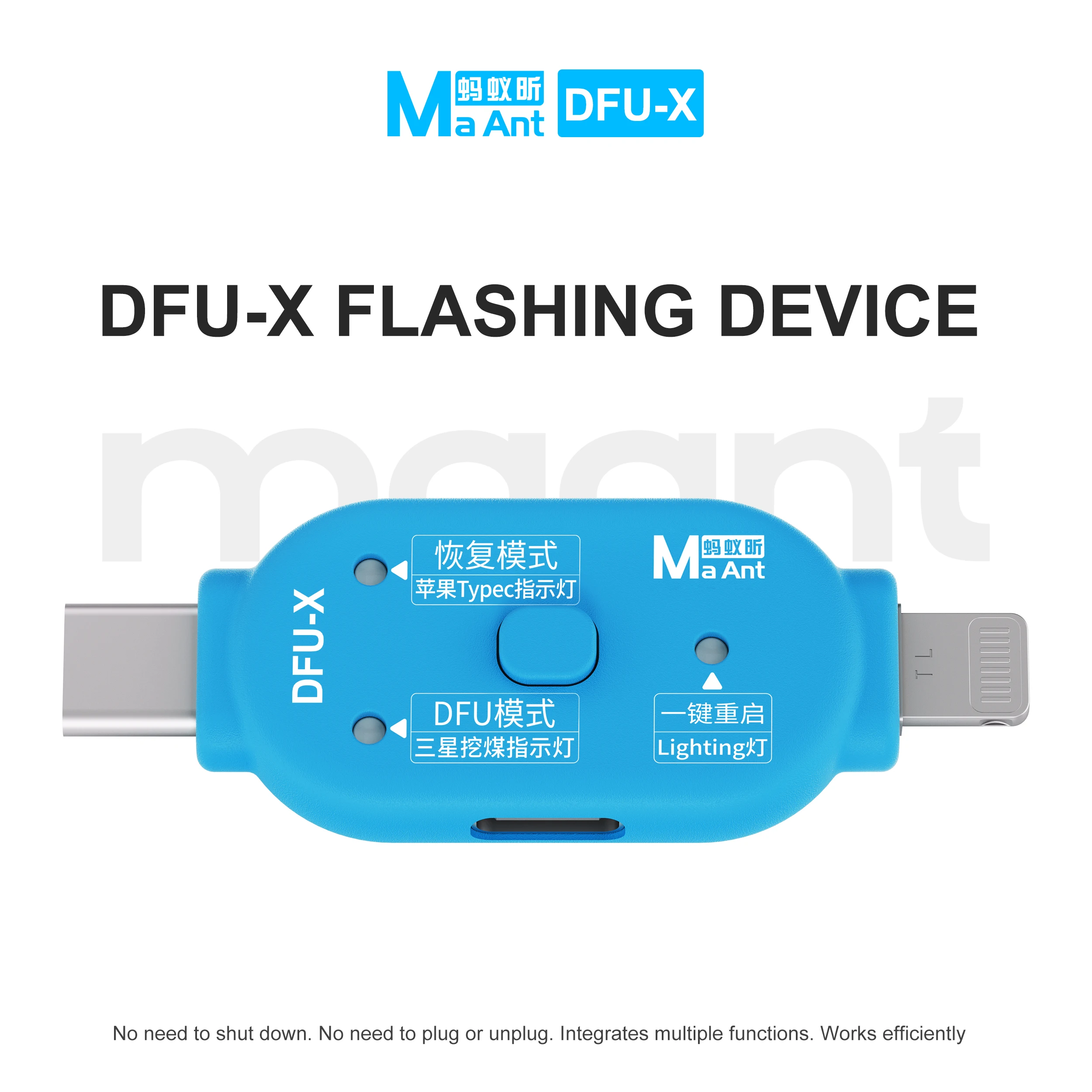 MaAnt DFU-X Flashing Device DFU Mode Tool for iP Recovery Mode Repair and System Restore