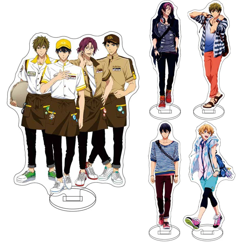 16CM Anime Free!-Dive to the Future Figur Haruka Nanase Makoto Tachibana Rin Matsuoka Acryl-Ständer Cosplay-Ornamente Geschenke