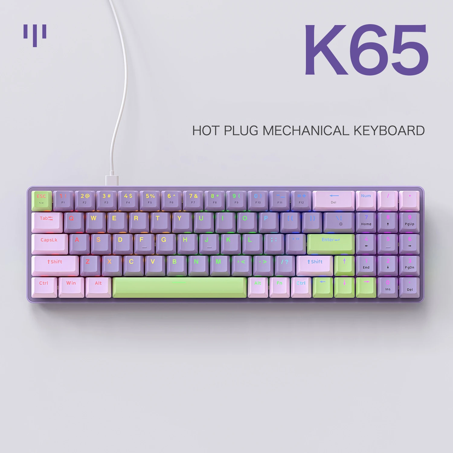 

Механическая игровая клавиатура, ультратонкая Проводная USB клавиатура с RGB подсветкой, 78 клавиш, с синими/красными переключателями, прочные клавиши из АБС-пластика для ПК