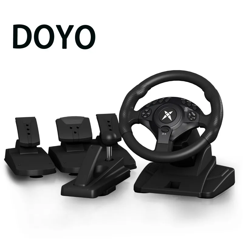 

900 ° Гоночный руль Hall Linear Steering с механическим переключателем передач, сцеплением и углом поворота 270/450/900 градусов ° Регулируемый угол наклона с функцией автоматического возврата для автосимуляторов на ПК