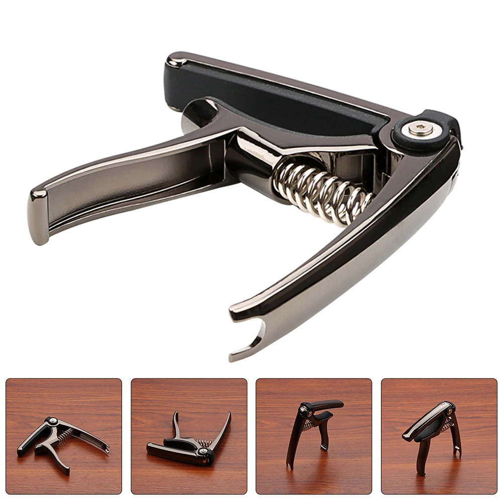 كابو سوداء للجيتار الكلاسيكي الصوتي الكهربائي القيثارة باس سهلة المشبك على مقبض مريح متين