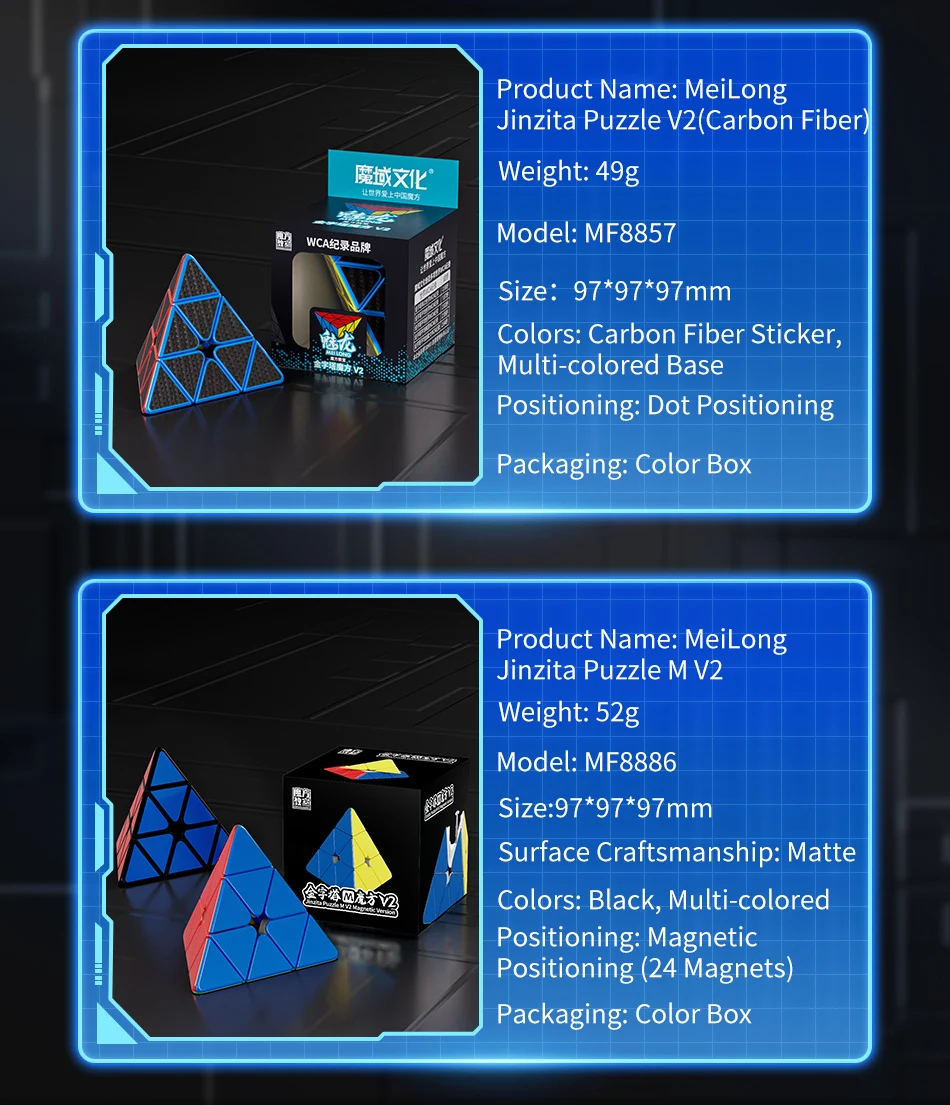 [Picube] MoYu Meilong Pyraminx V2 3x3x3 Pyramiden-Zauberwürfel MoFangJiaoShi 3x3 Cubo Stickerfreier Magischer Puzzle-Würfel Geschenk Macaron – Detail 12