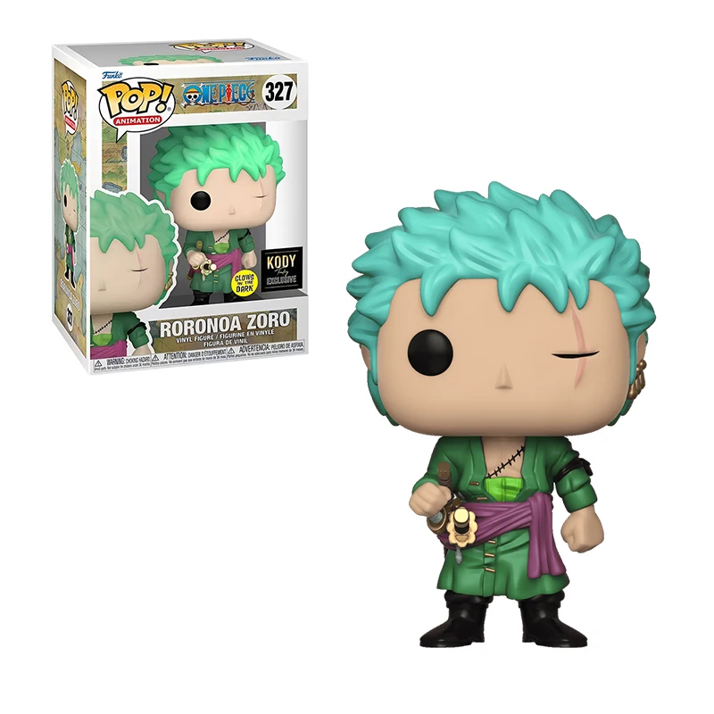 Funko Pop One Piece Zoro Anime Figura Franky Buggy Modello Giocattoli per bambini Raccogliere modello di auto Ornamento Regali di Capodanno