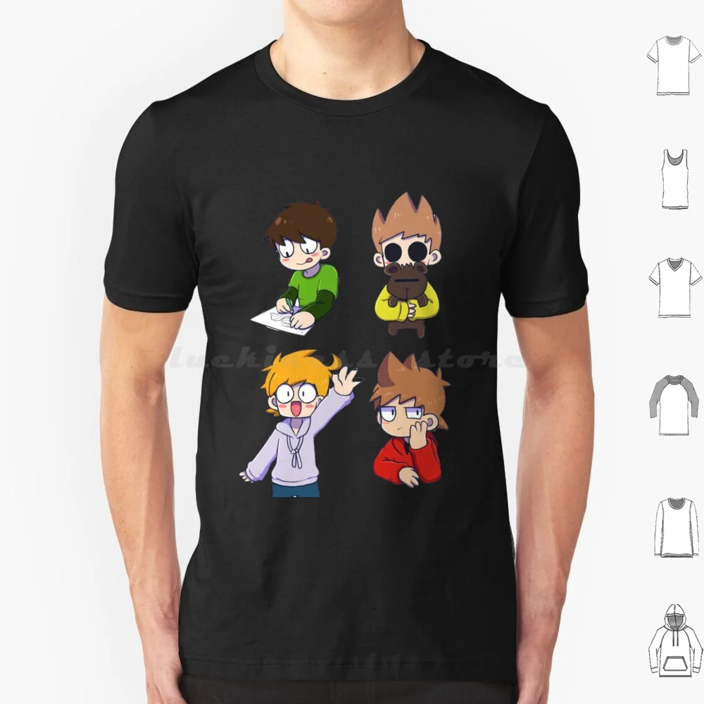 Eddsworld Characters T Shirt 6xl Cotton Cool Tee Eddsworld Tord Eddsworld Tord Ew Tord Edd Eddsworld Tom Ew Red Leader Tom