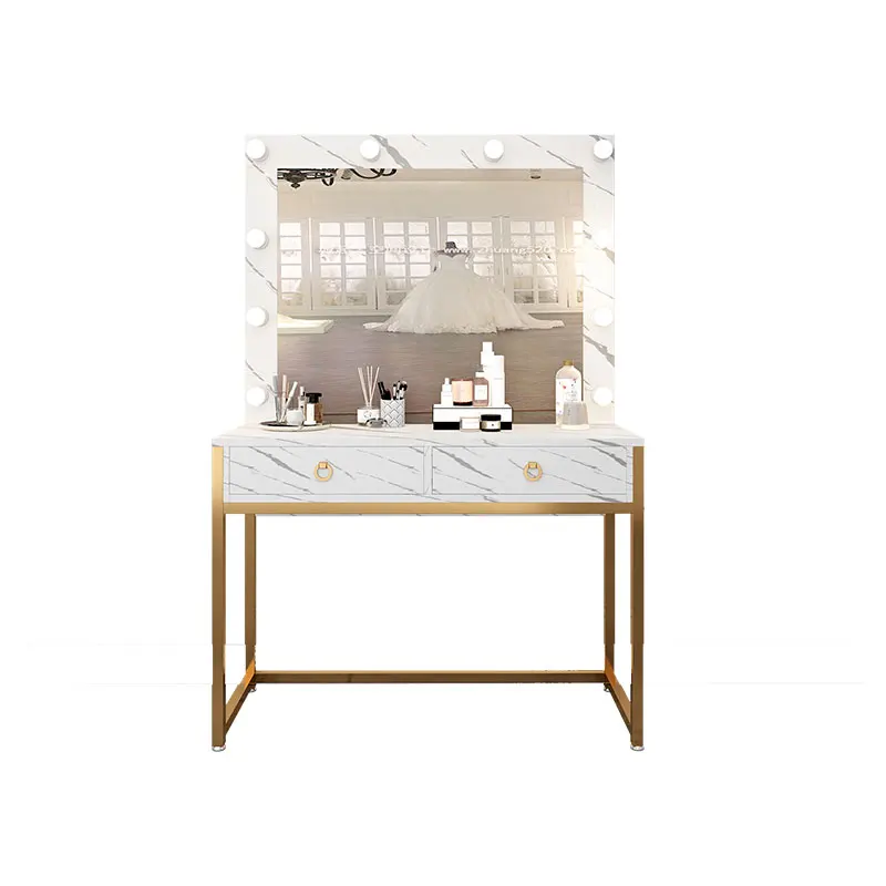 Studio studio dressing table with lights professional makeup school makeup girl makeup table beauty salon dresser.