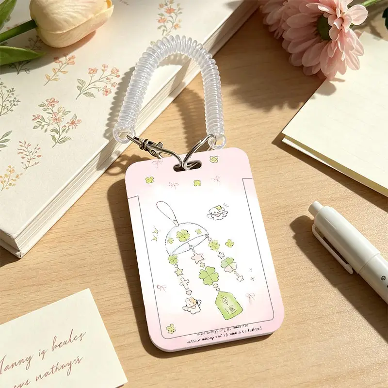 Card Protective Case for Pendant Keychain Student Bus/Meal Card Protection Case Kpop Photocard Holder Credential Badge Holder