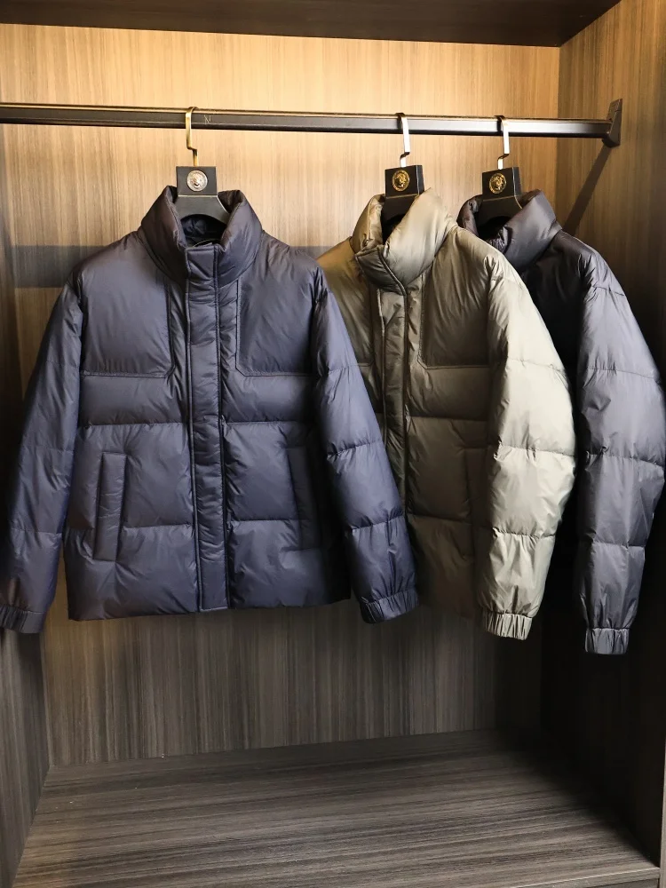 

Мужская легкая модная пуховая куртка с воротником-стойкой, водонепроницаемая, для активного отдыха, городская, из утолщенной нейлоновой ткани, ODM Cany