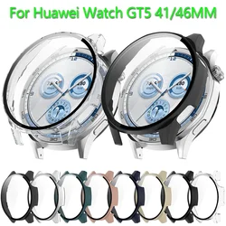 Glass+Case for Huawei GT5 46mm 41mm Screen Protector Smart Watch Accessories PC Full Cover Bumper Tempered Film for GT 5 46MM