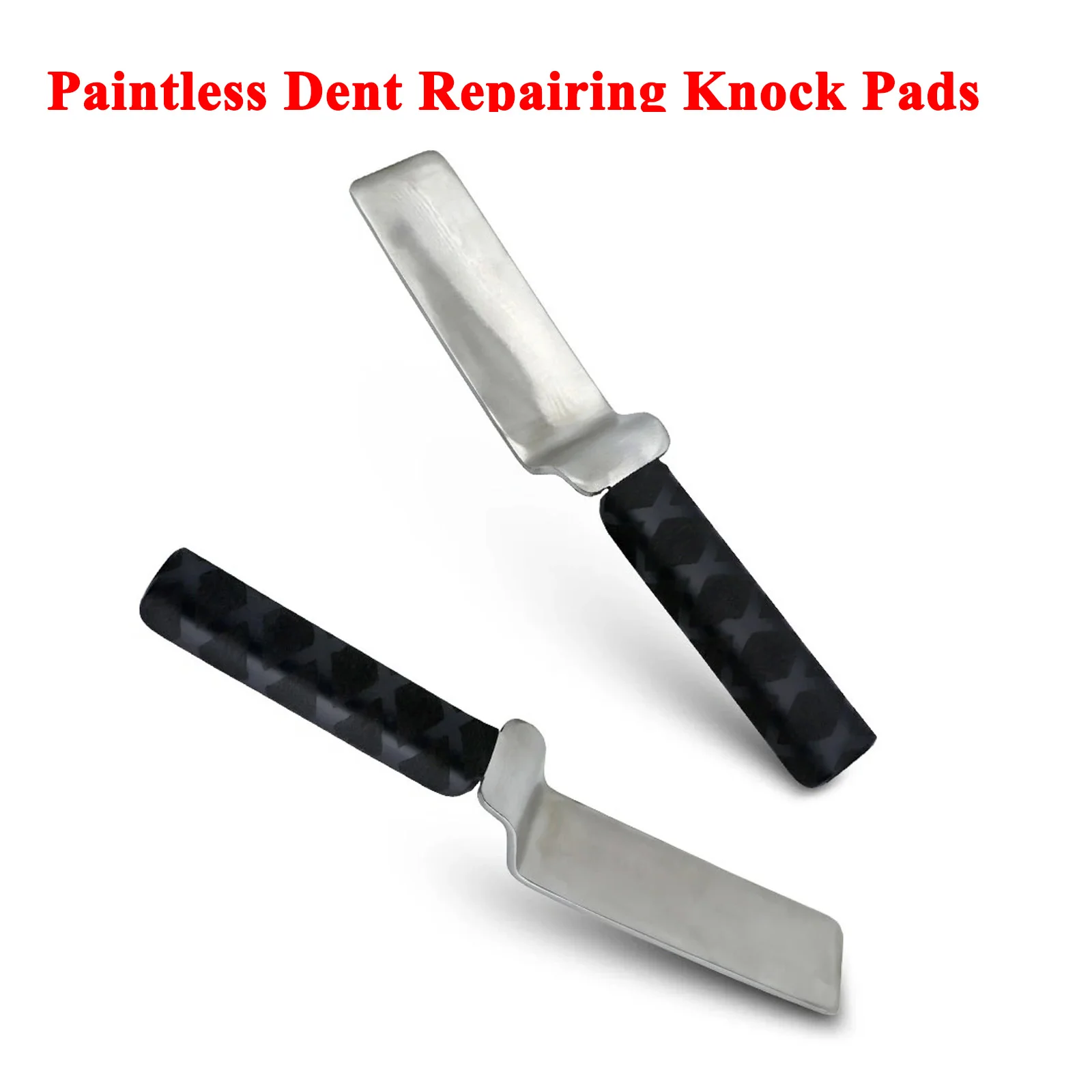 

Car Dent Repair Tool Paintless Dent Repairing Knock Pads Rubber Handle Stainless Steel Backing Plate Body Dent Removal Tools