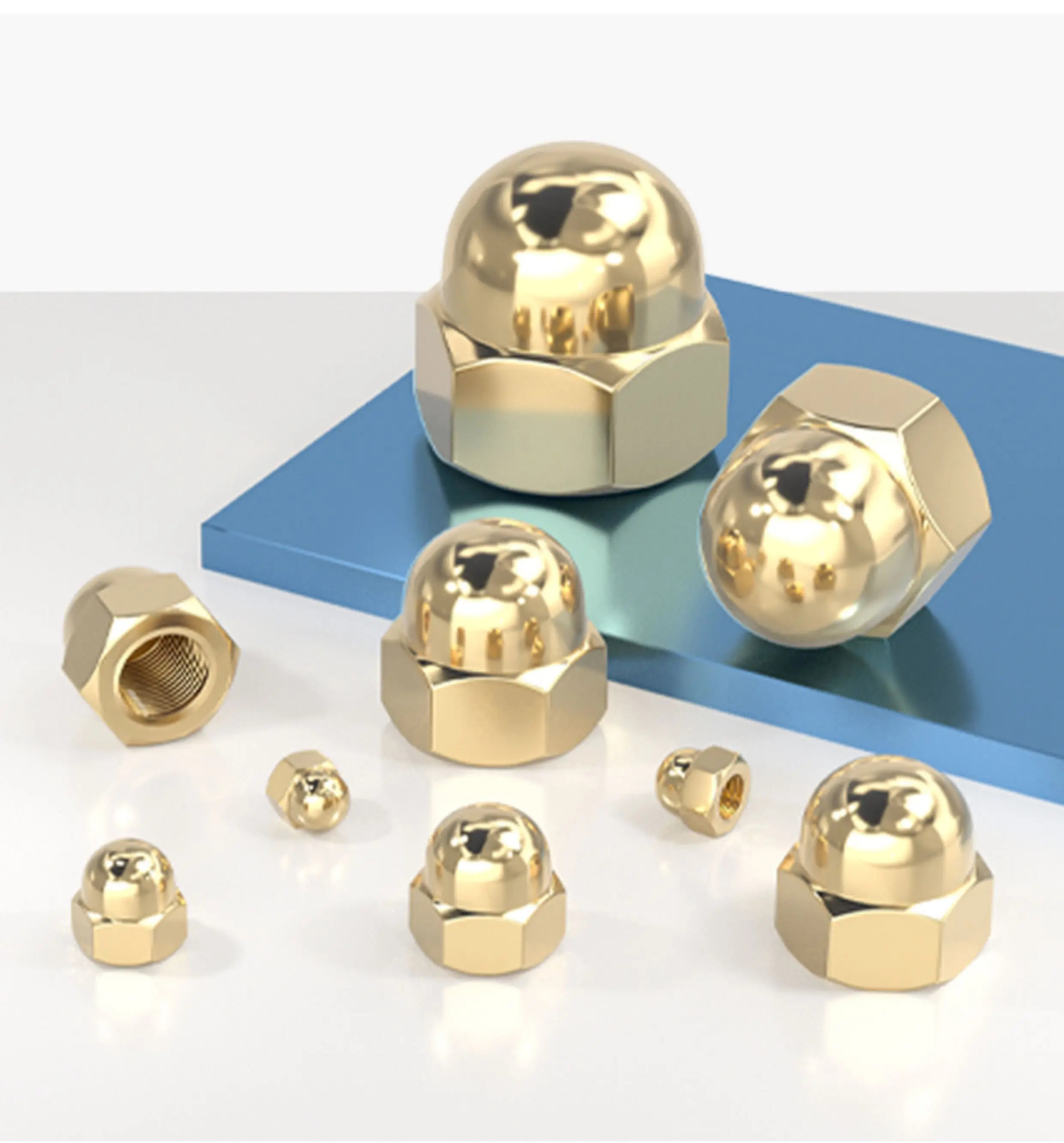 

M3~M20 brass cap nut decorative round ball head screw cap nut cover nut ugly nut